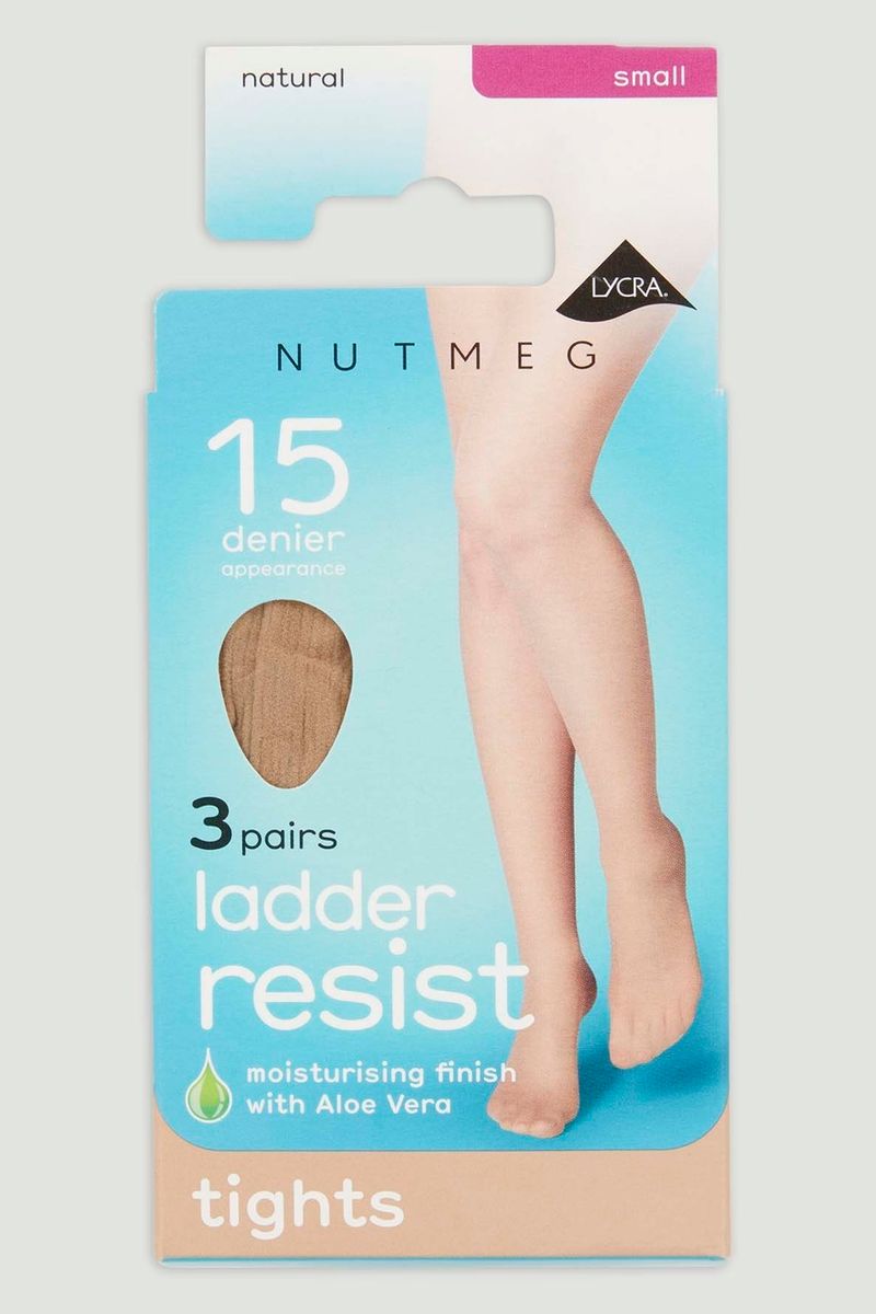 3 Pack 15 Denier Natural Tights
