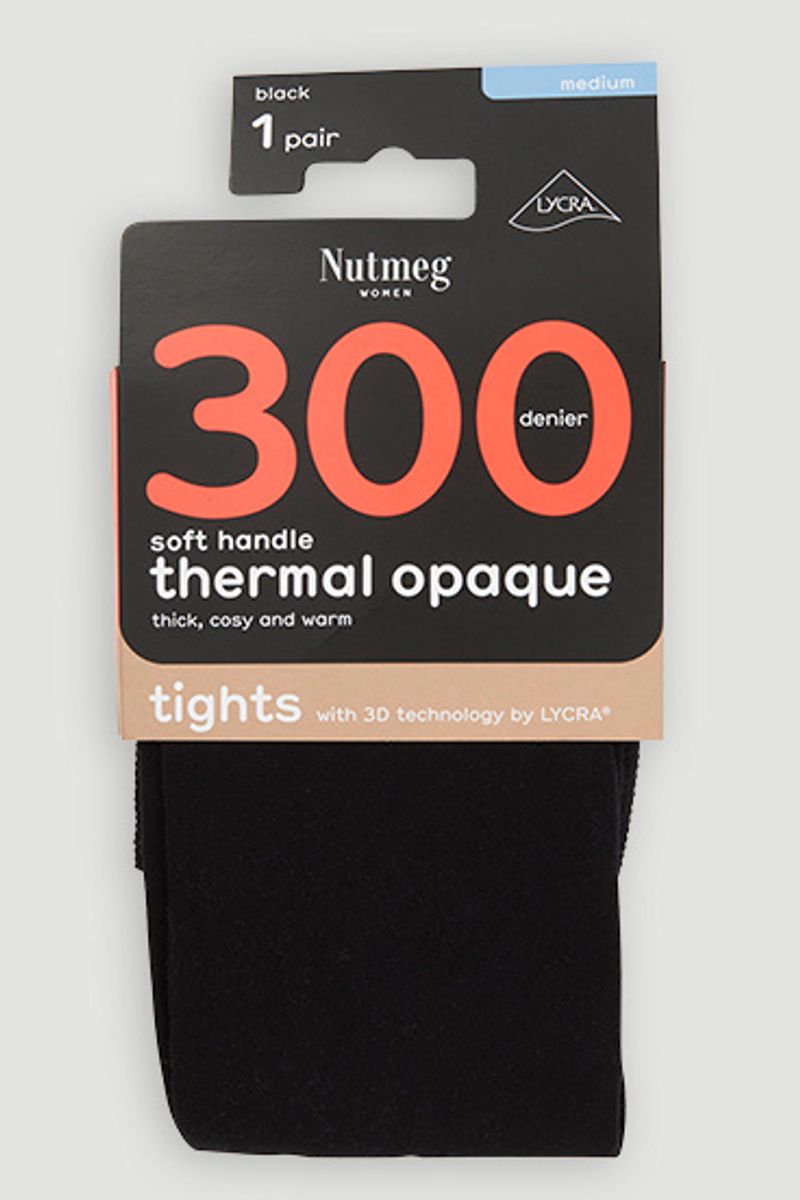 Black 300 Denier Thermal Tights