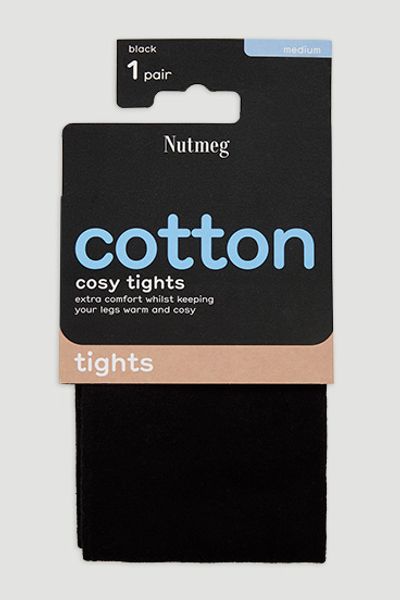 Black Cotton cosy tights