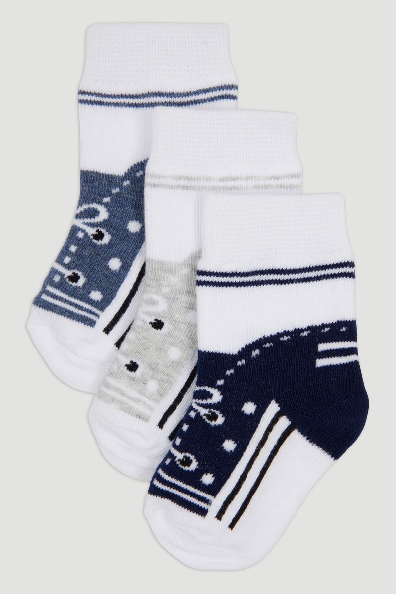 3 Pack Trainer Design Socks