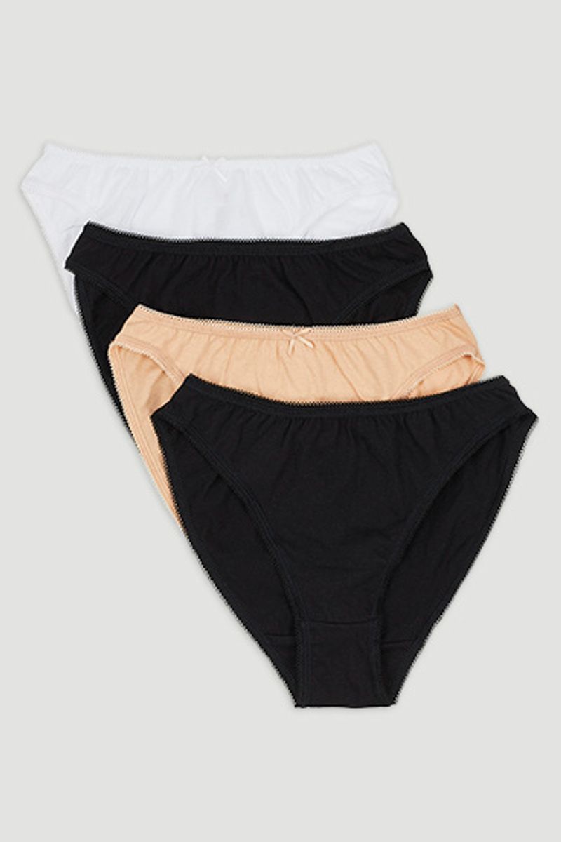 4 Pack High Leg Briefs