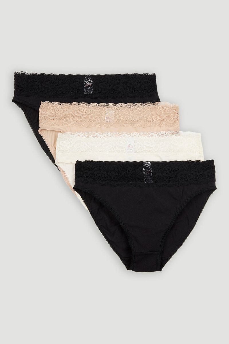4 Pack High Leg Lace Top