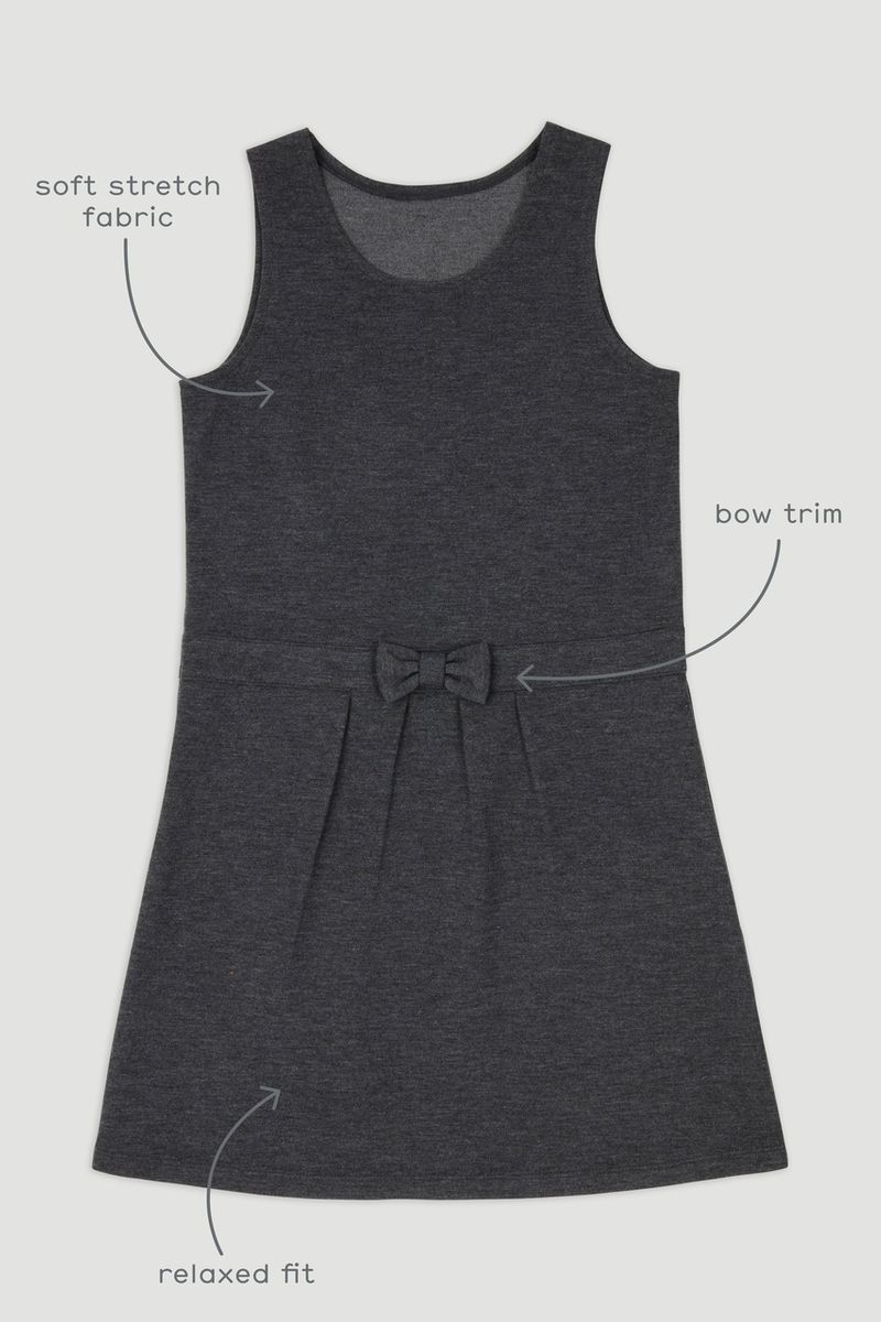 Charcoal Ponte Pinafore