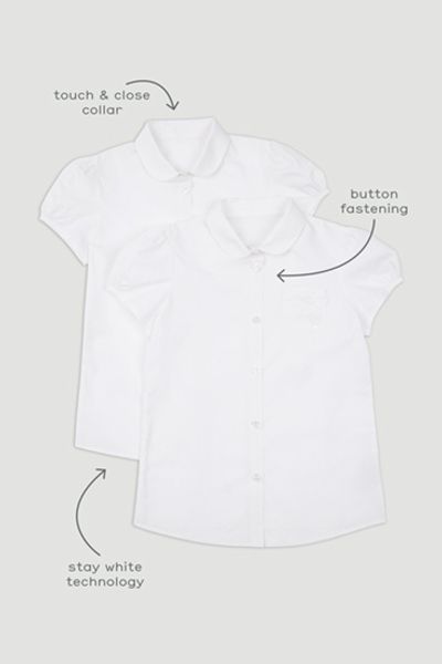 2 Pack Heart Embroidered Blouses
