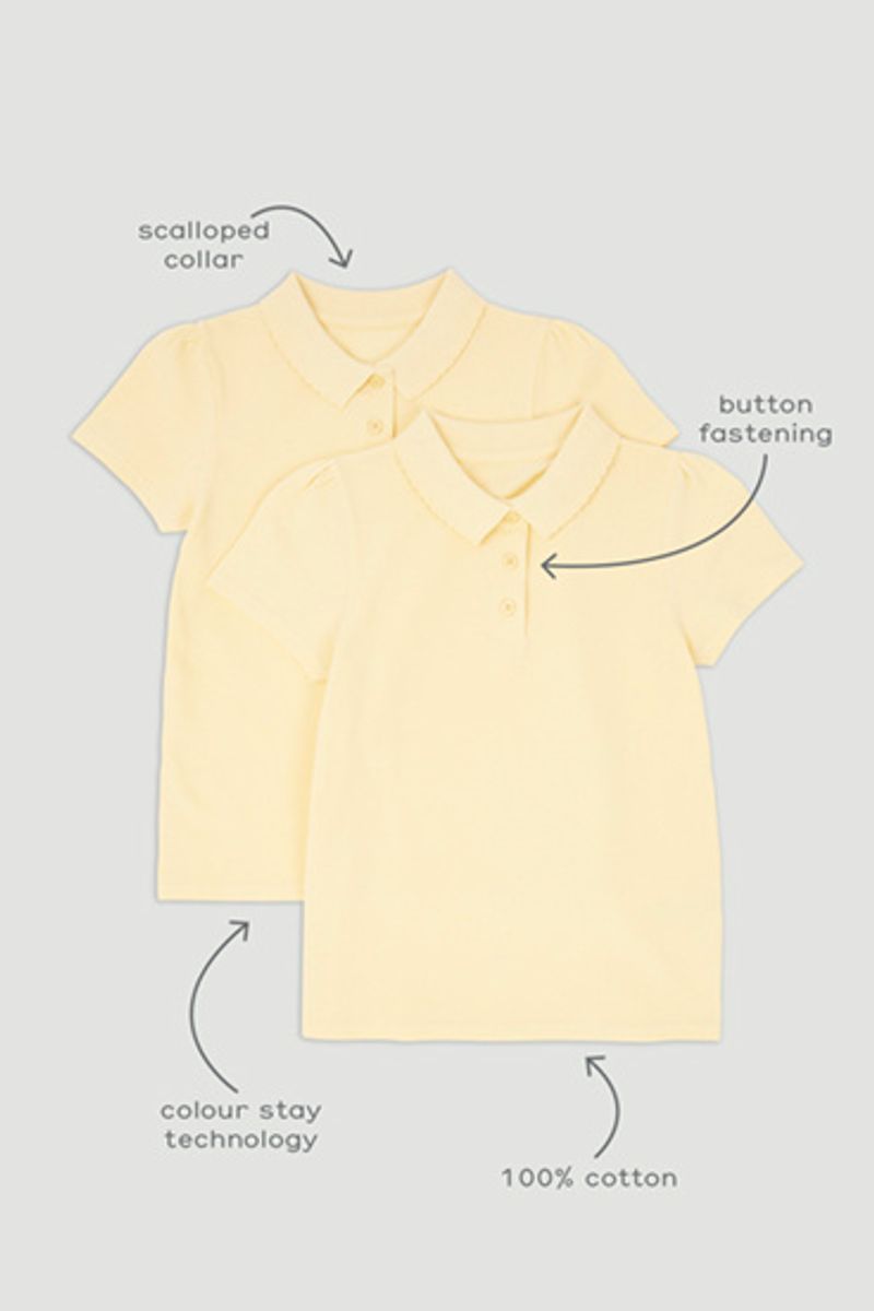 2 Pack Yellow Polo Shirts