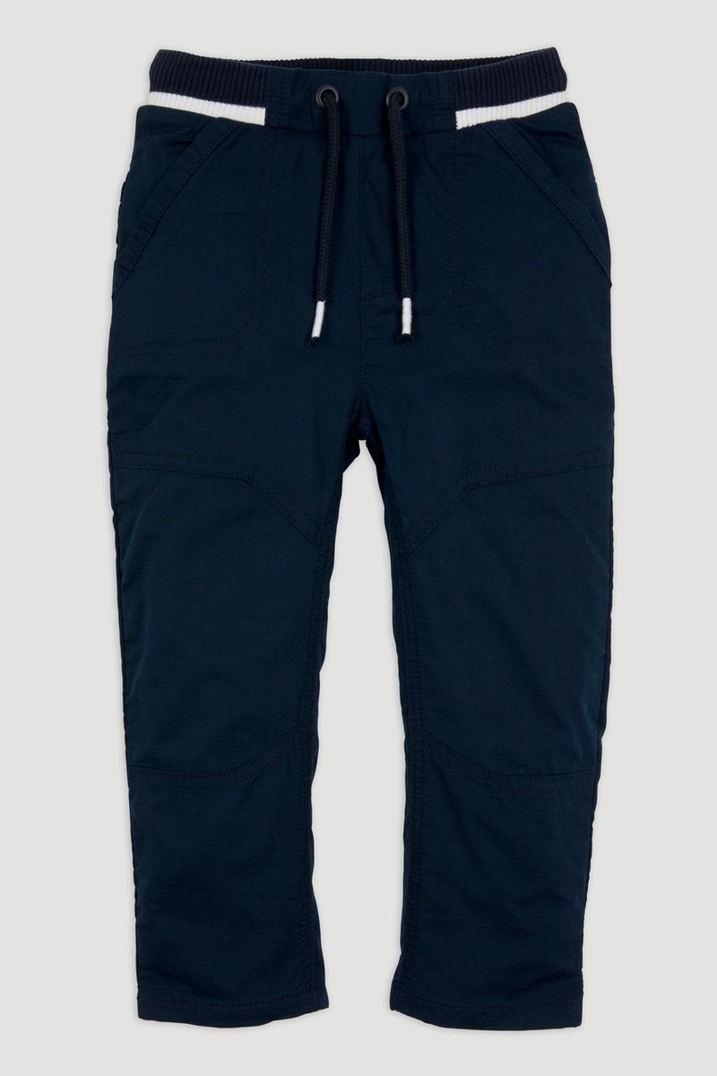 Navy Lined Rib Trousers