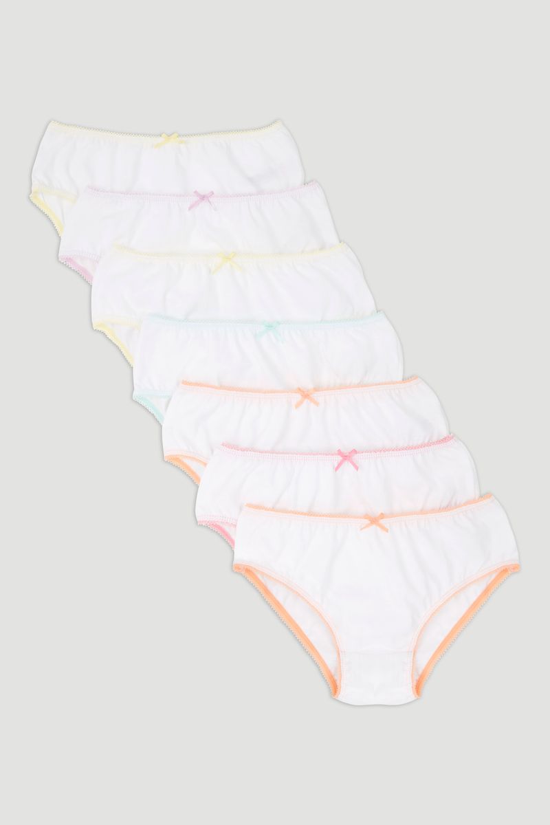 7 Pack White Briefs