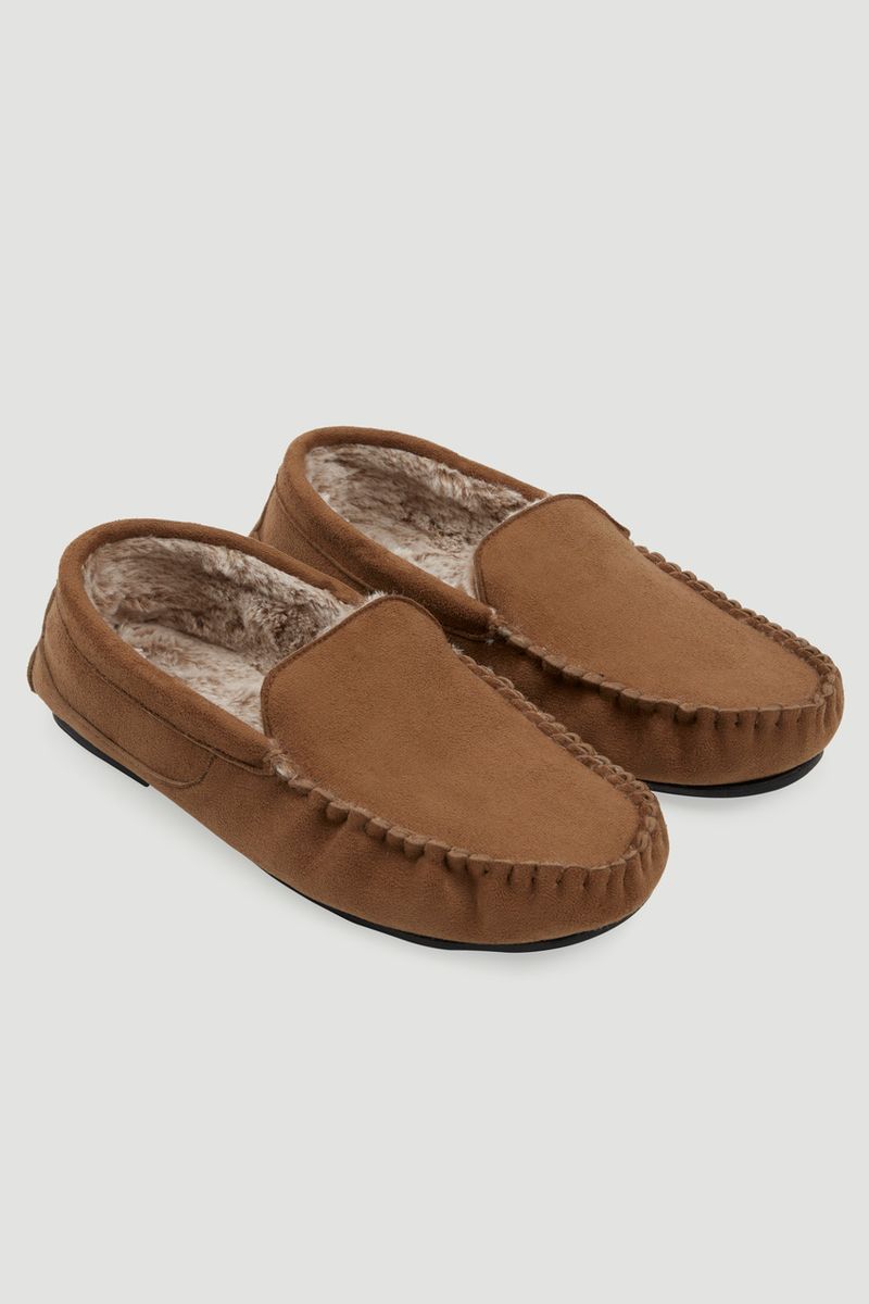 Tan Moccasin Slipper