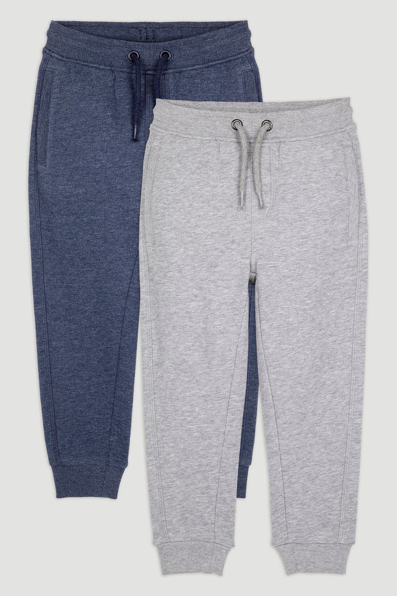 2 Pack Grey & Navy Joggers