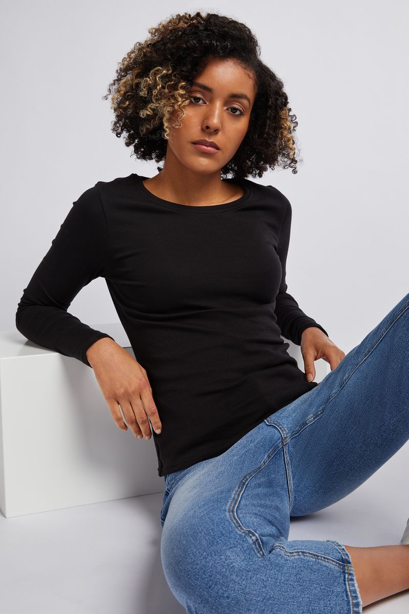 Black Long Sleeve Top