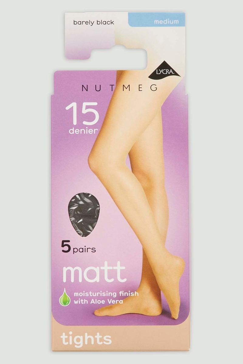 Barely Black 5 Pack 15 Denier Tights