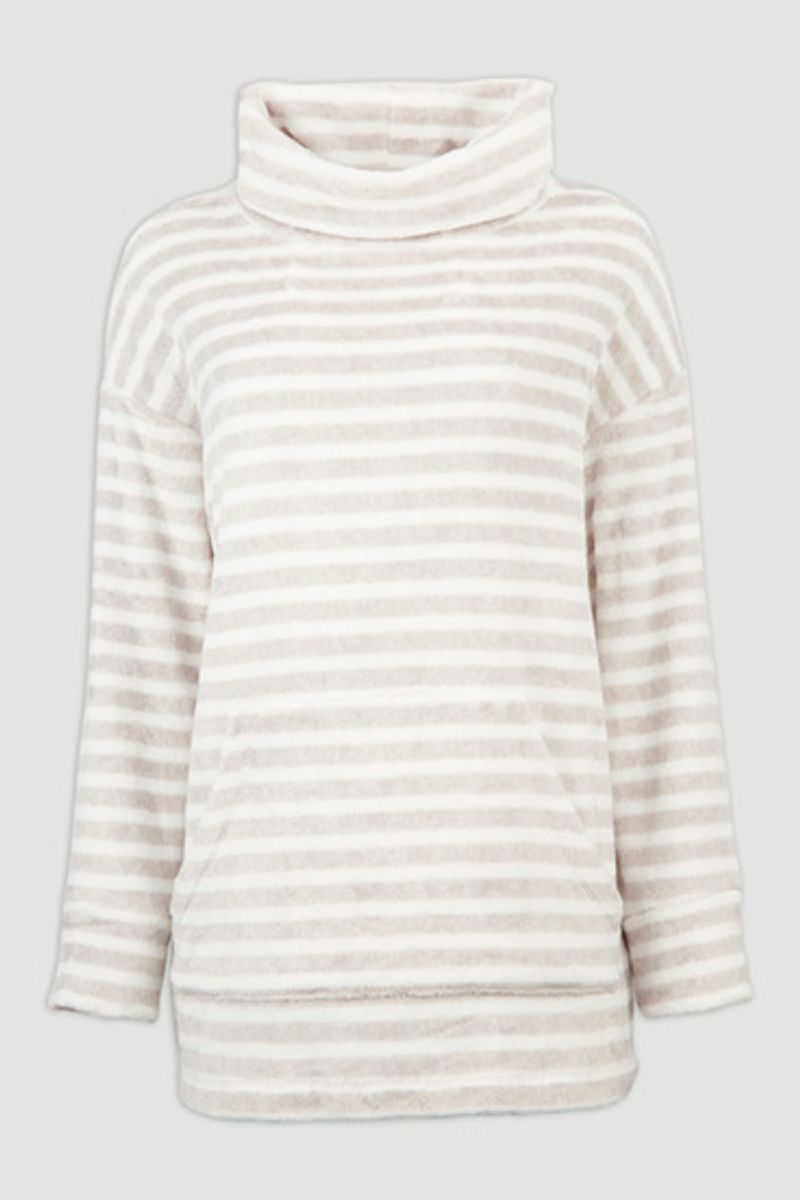 Cowl Neck Fleece Pyjama Sweatshirt