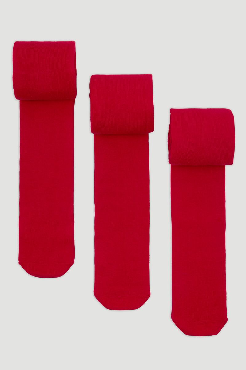 3 Pack SuperSoft Red Tights