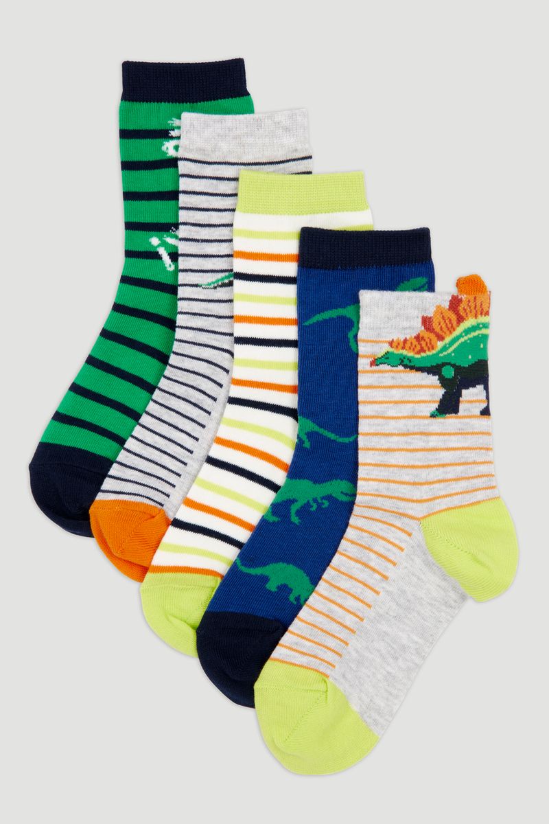 5 Pack Dinosaur Socks