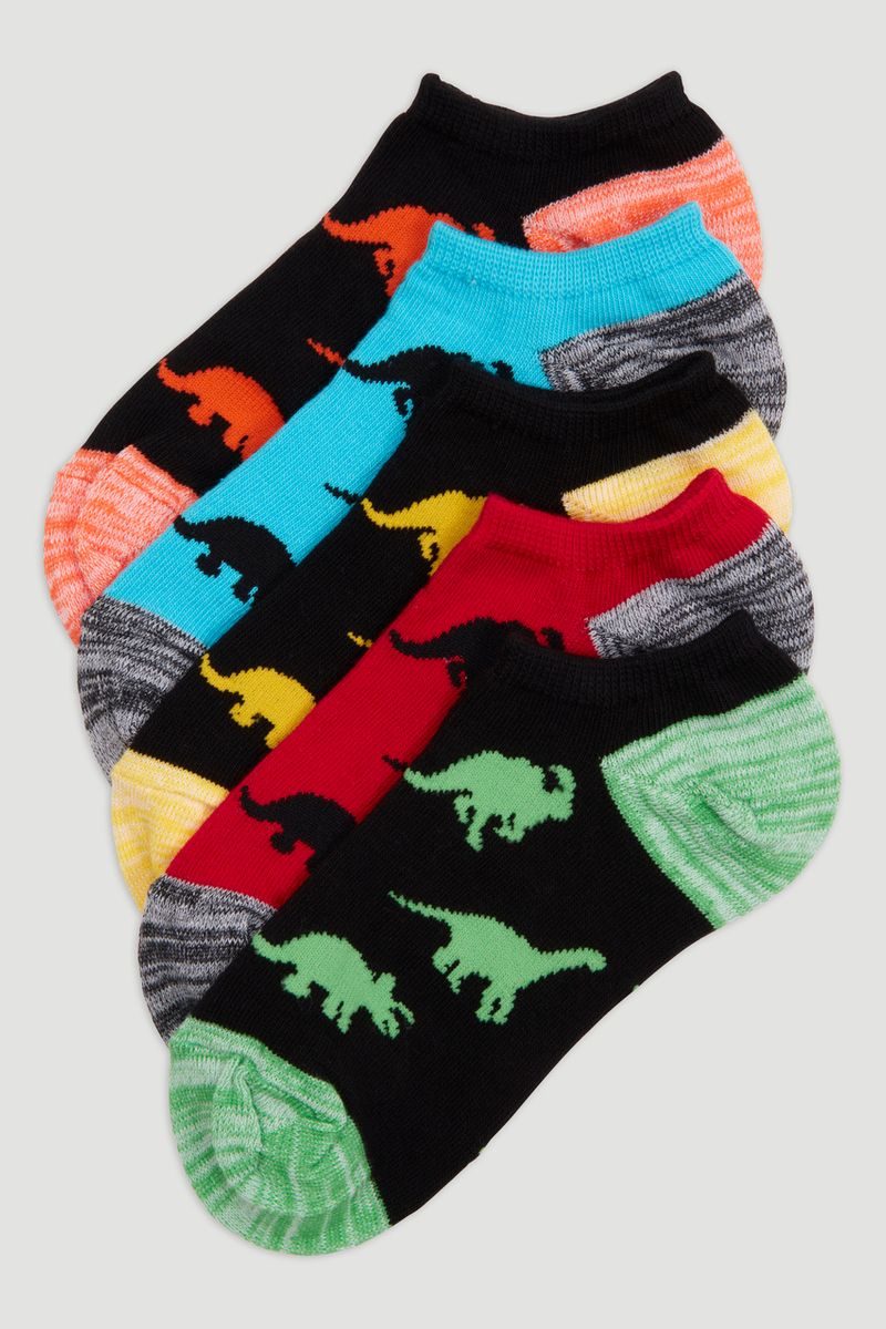 5 Pack Dinosaur Trainer Socks