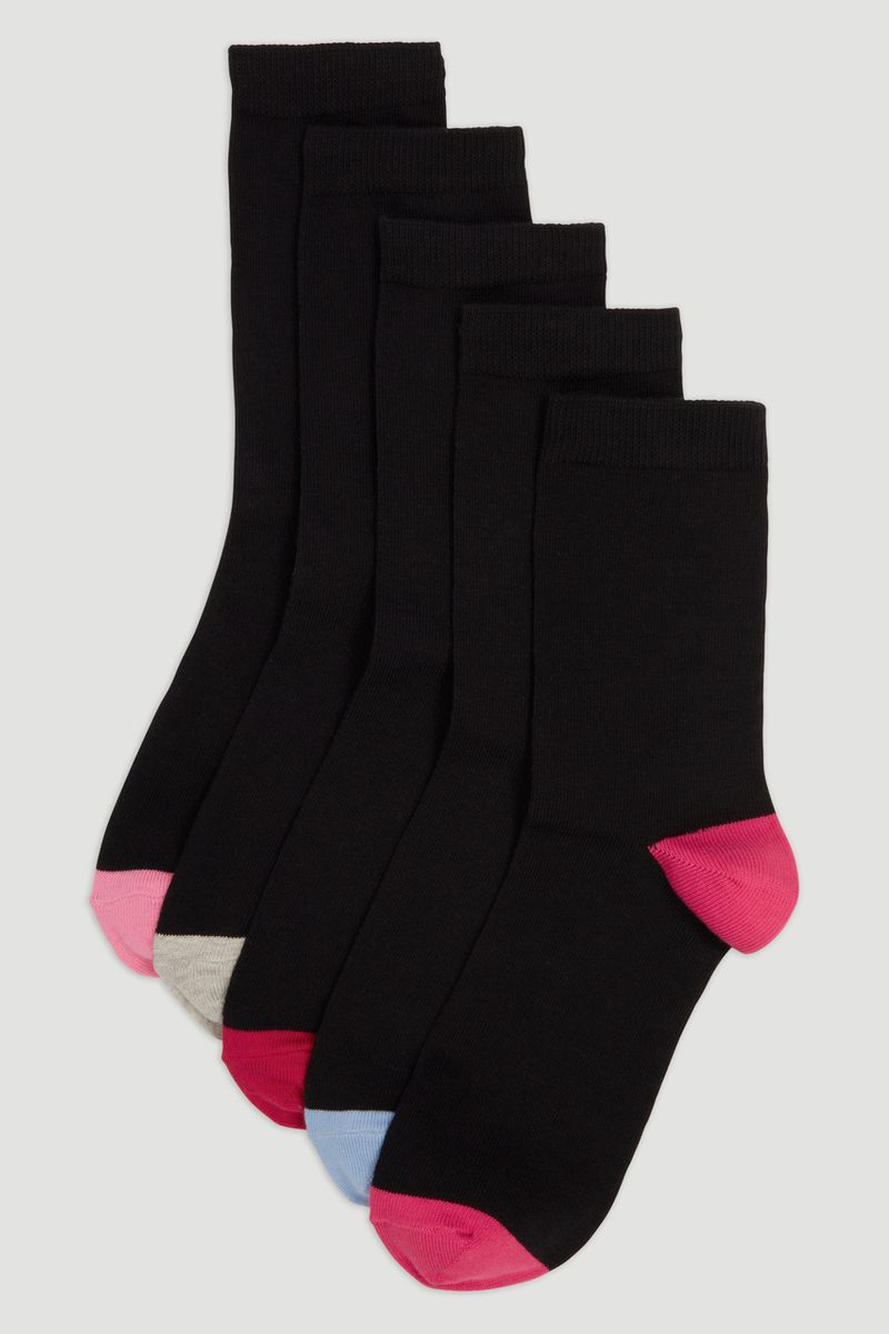 5 Pack Heel & Toe Socks