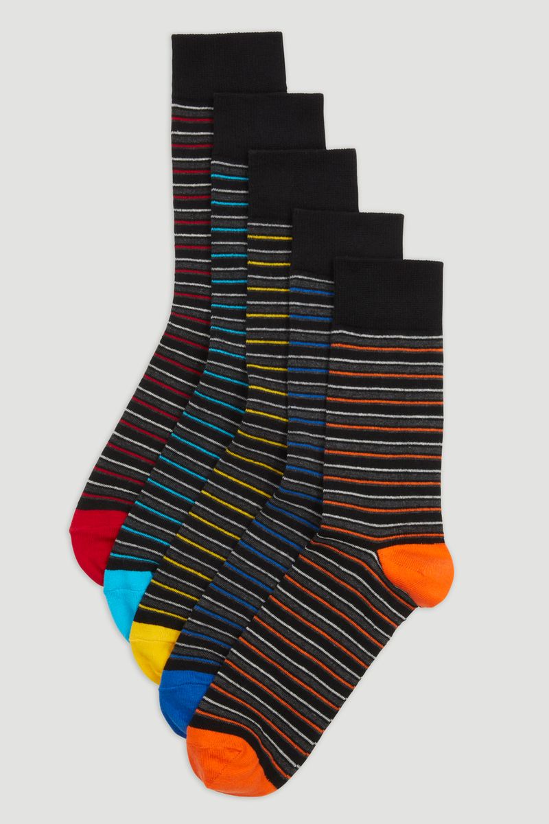 5 Pack Stripe Socks