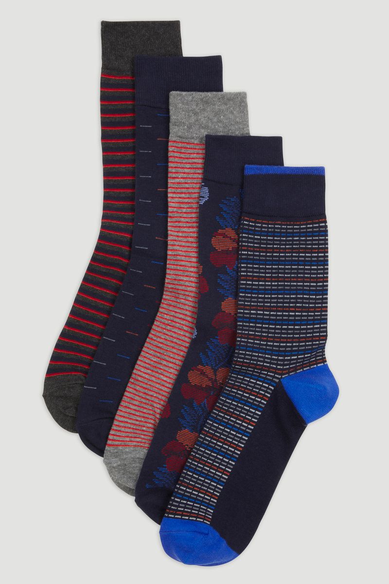 5 Pack Pattern Socks