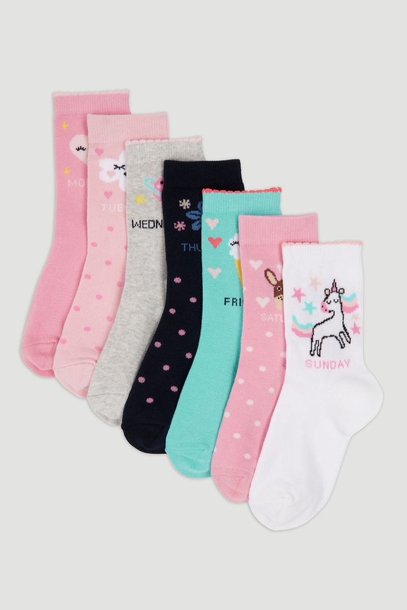 7 Pack Days of the Week Icon Socks