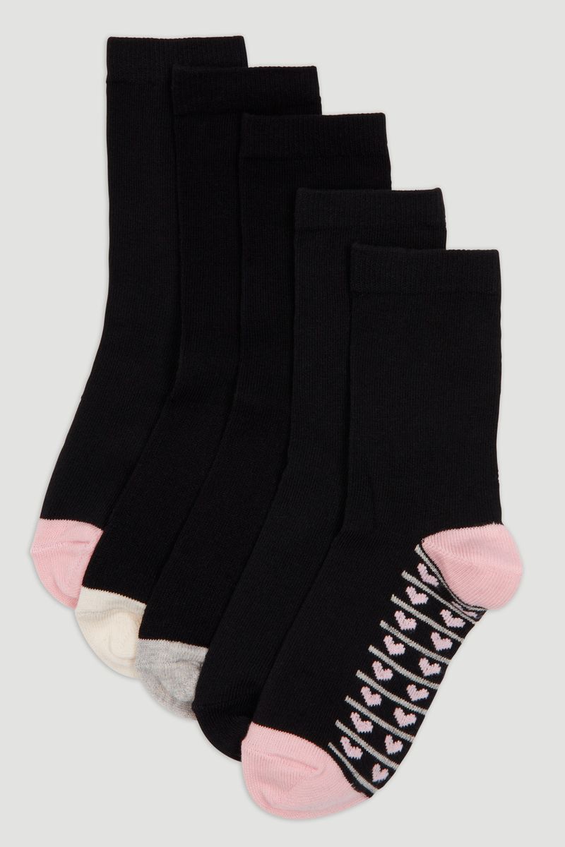 5 Pack Heart Socks