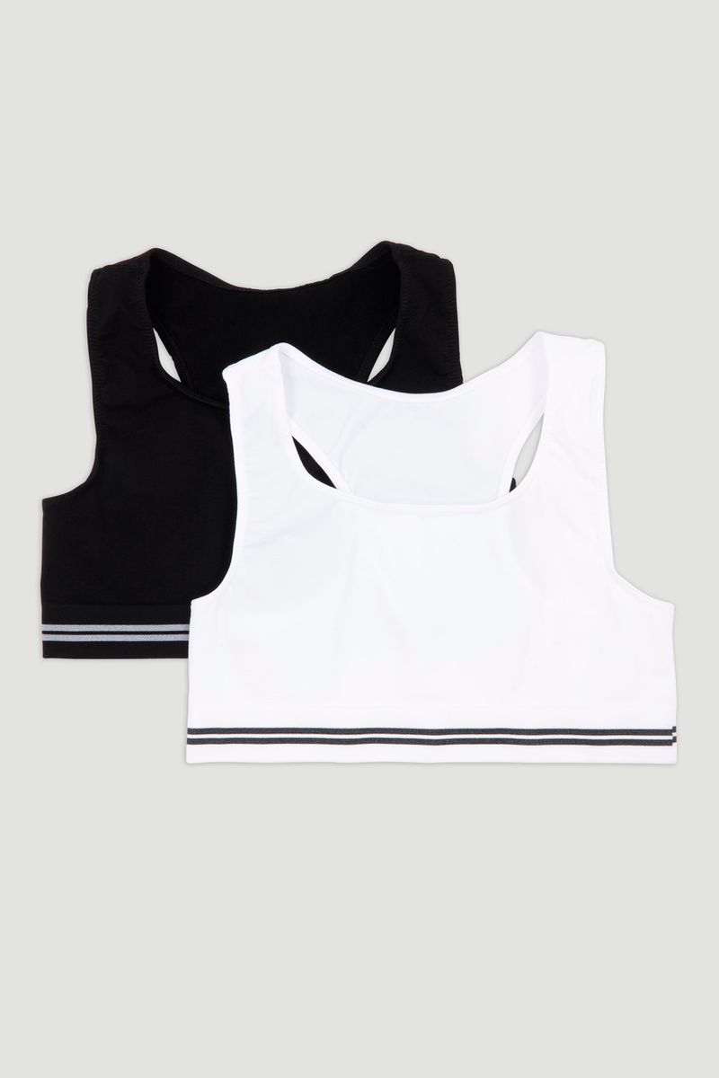2 Pack Seam Free Crop Tops