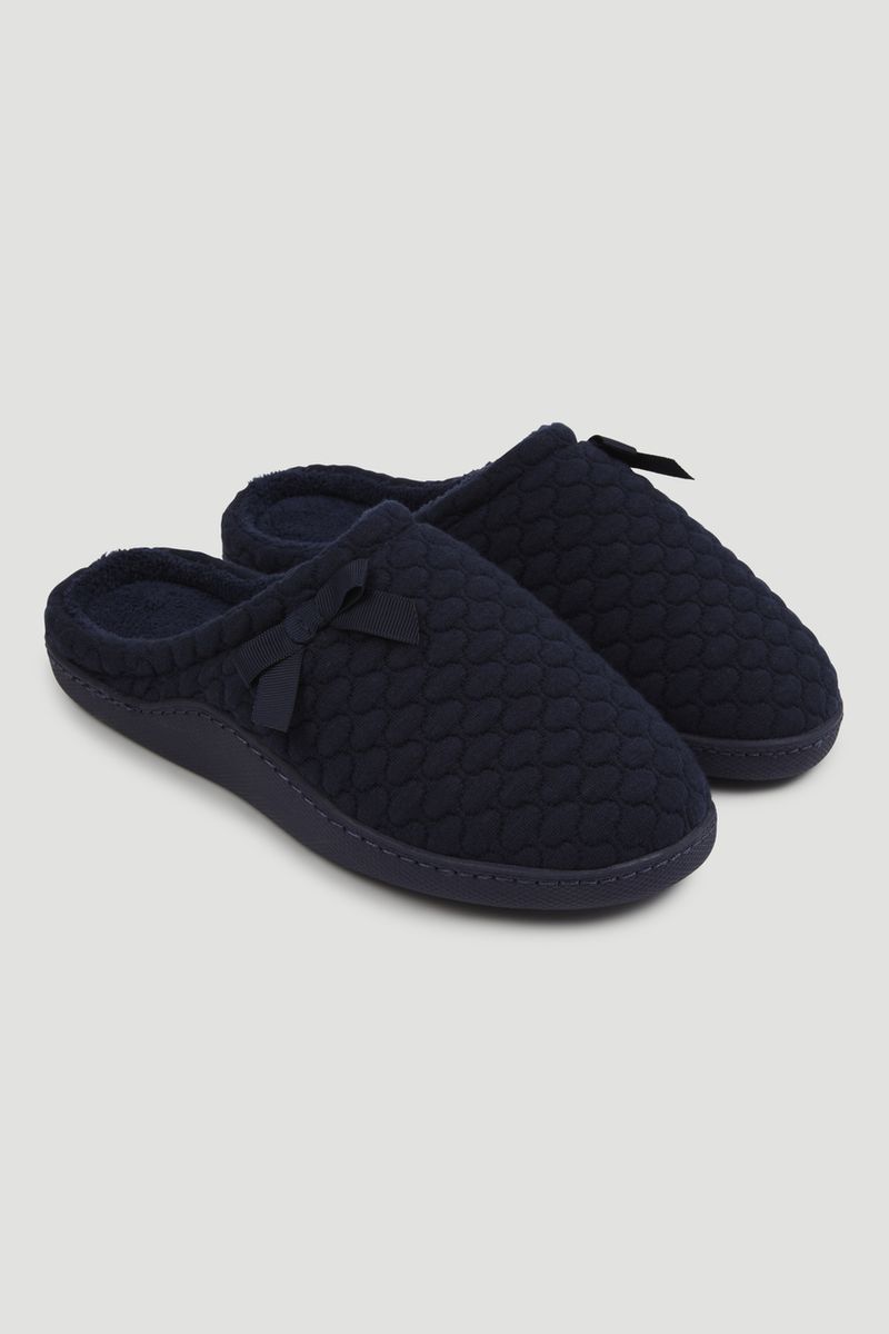 Navy Mule Slippers