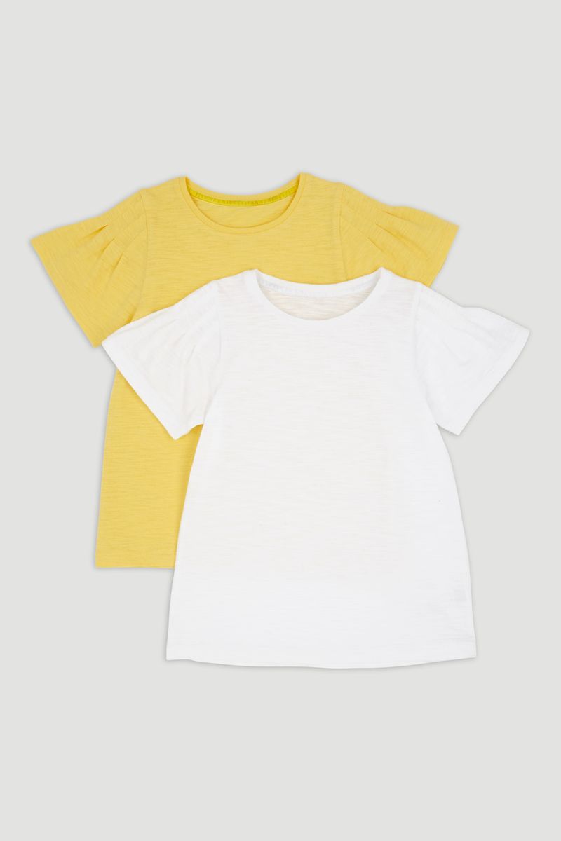 2 Pack Yellow & White T-Shirts