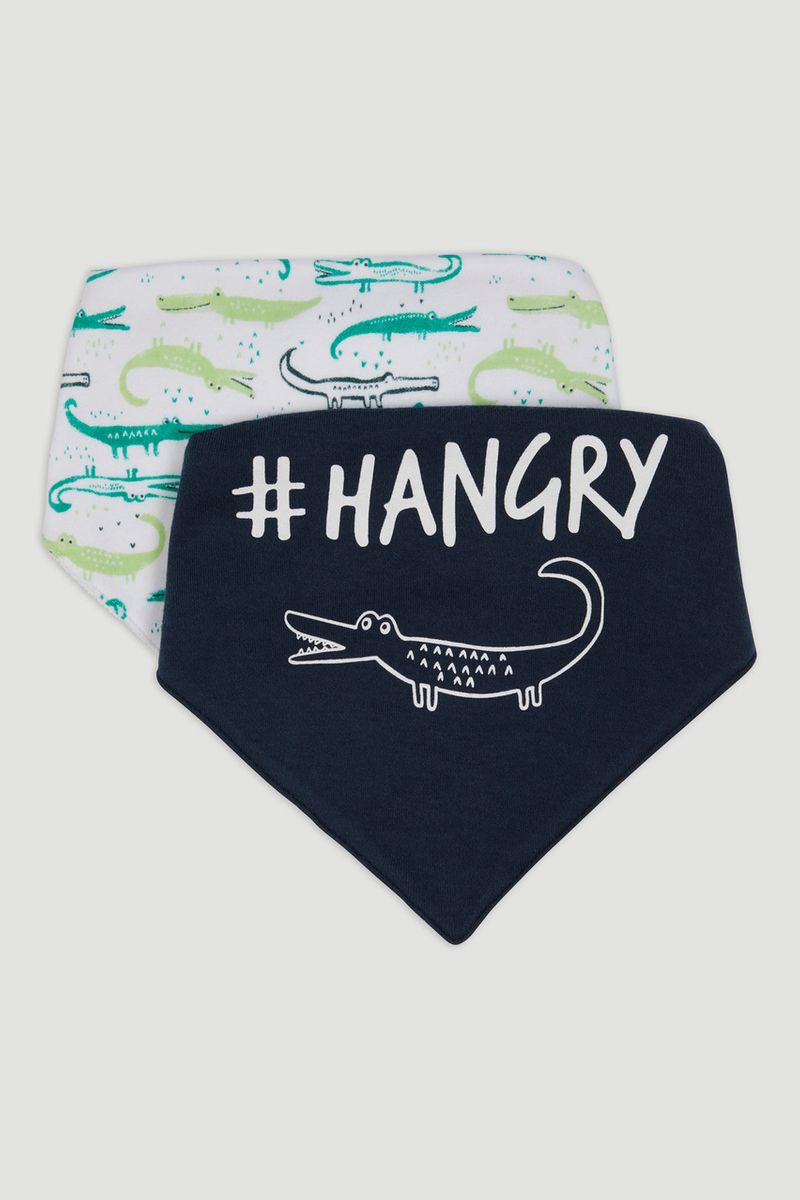 2 Pack Hangry Crocodile Bandana Bibs