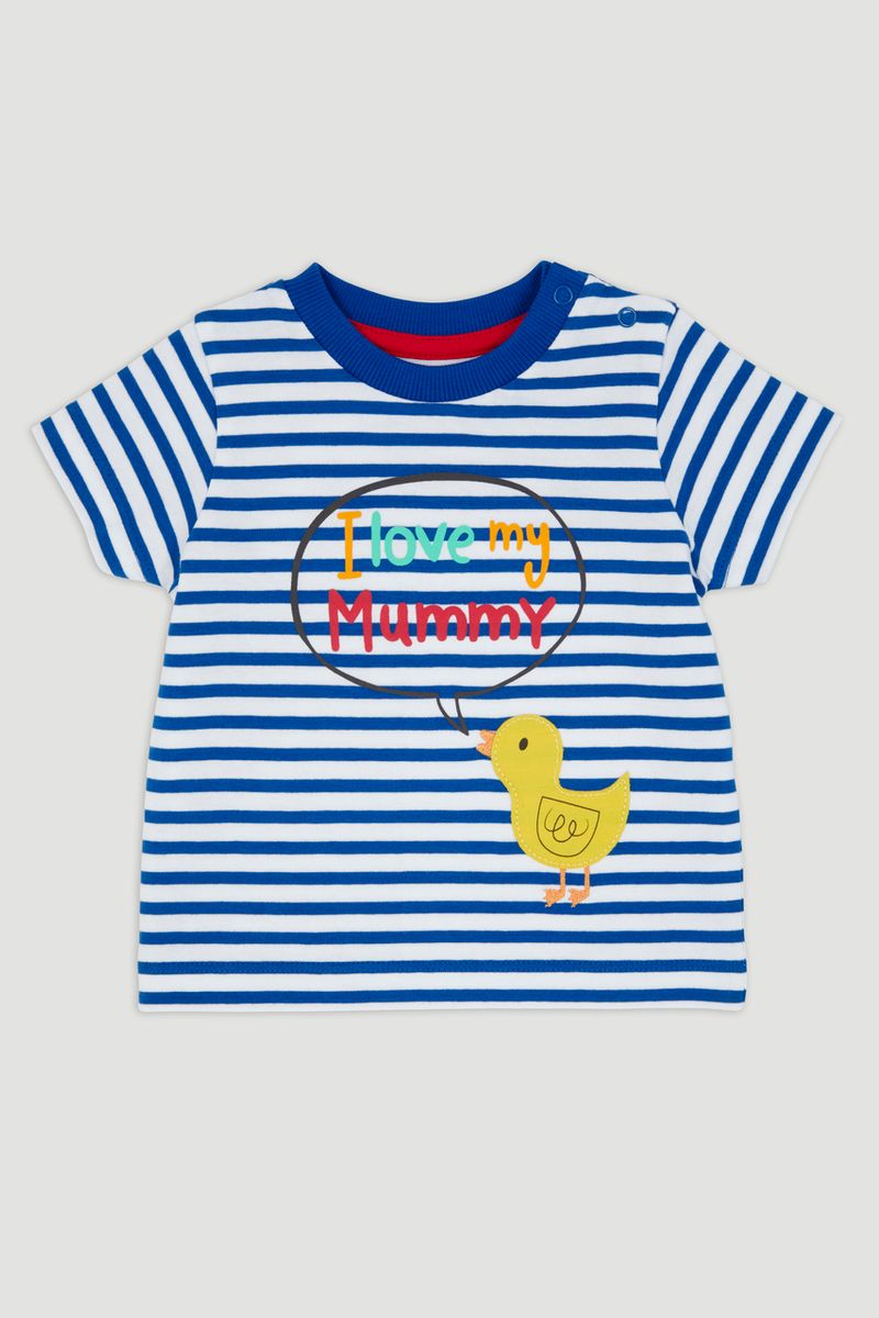 Blue Duckling Mummy Slogan T-Shirt