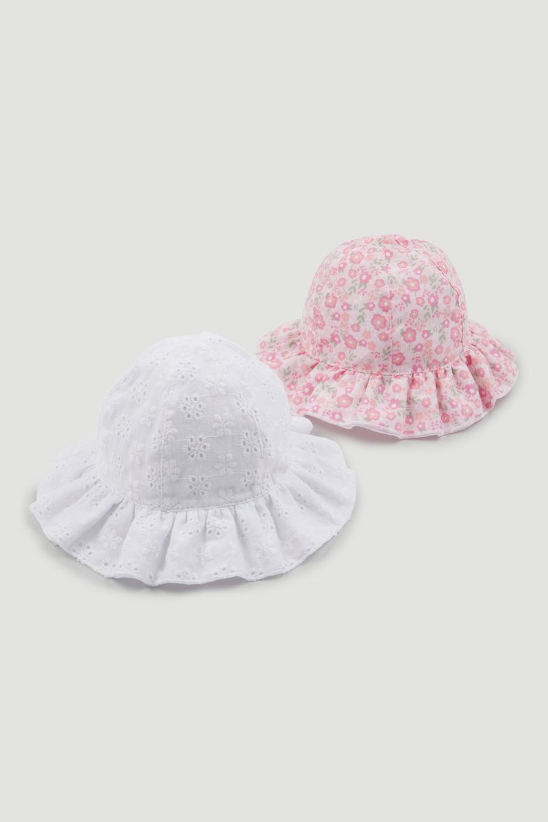 2 Pack Broderie Hats