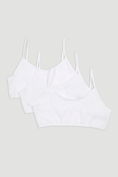 3 Pack White Crop Tops