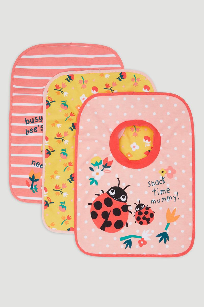 3 Pack Lady bird Popover Bibs