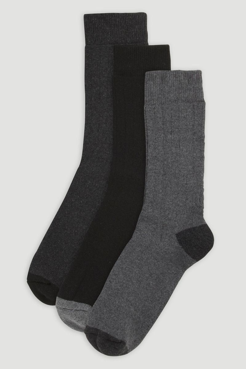 3 Pack Grey Outdoor Socks
