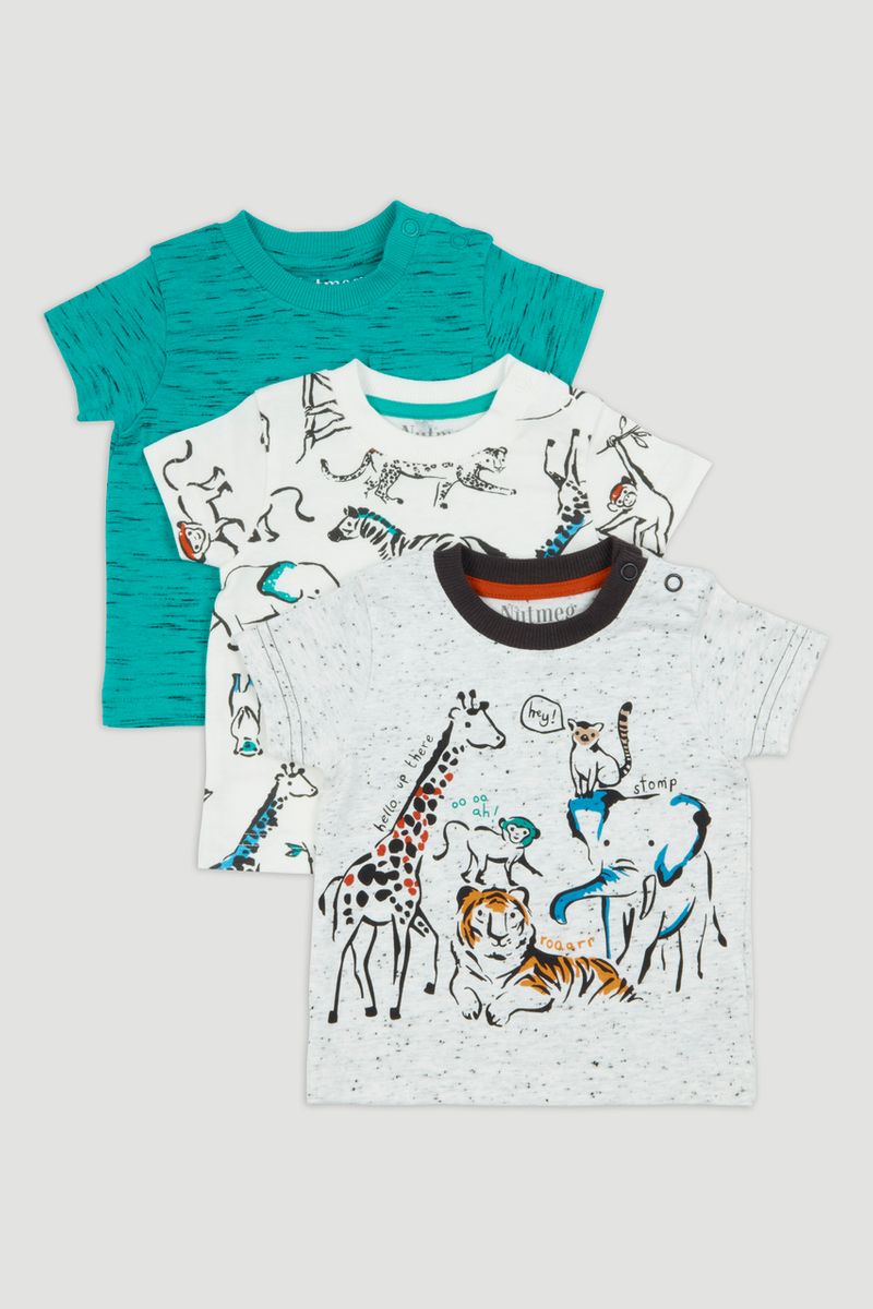 3 Pack Safari Animal T-Shirts