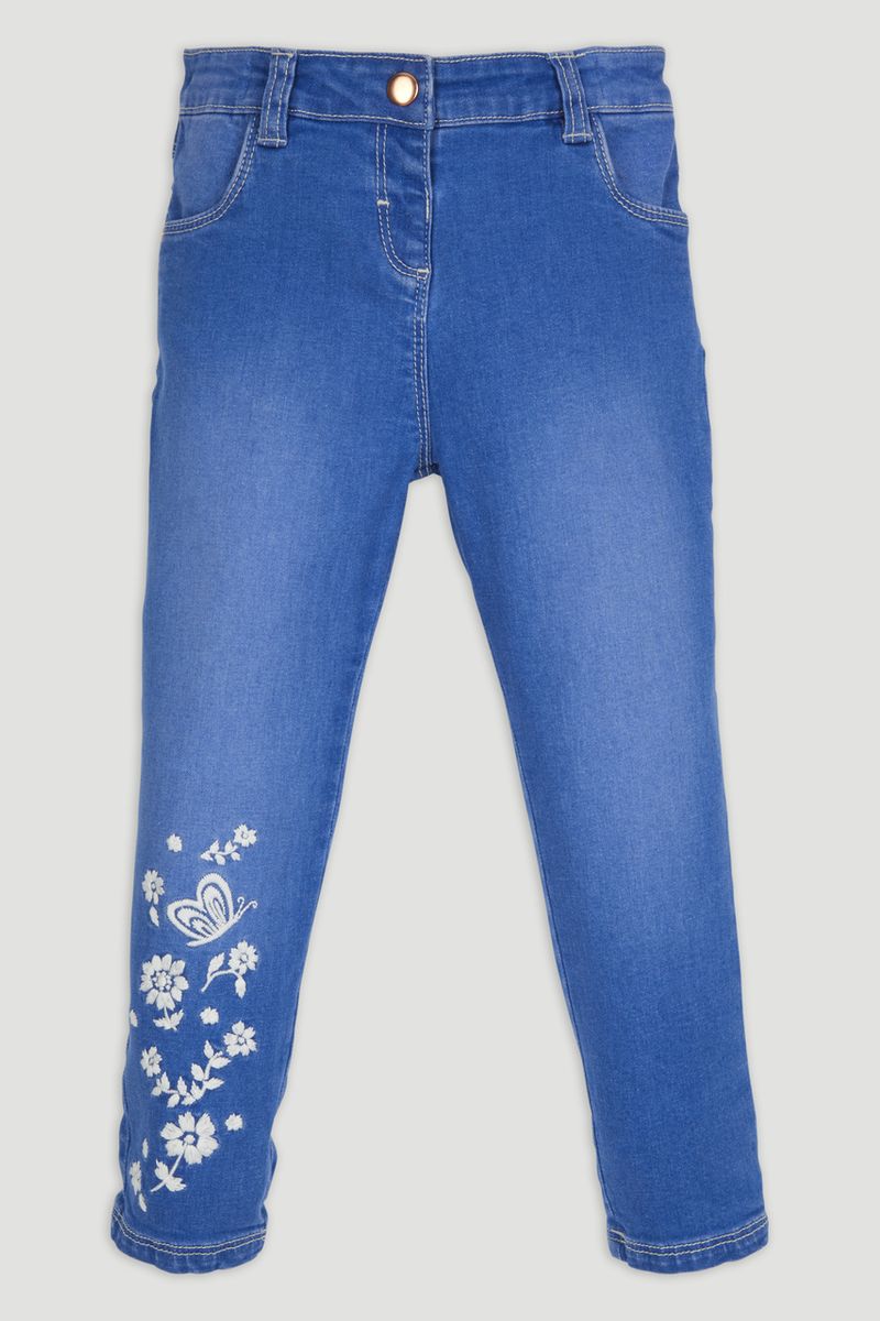 Denim Flower Jeans