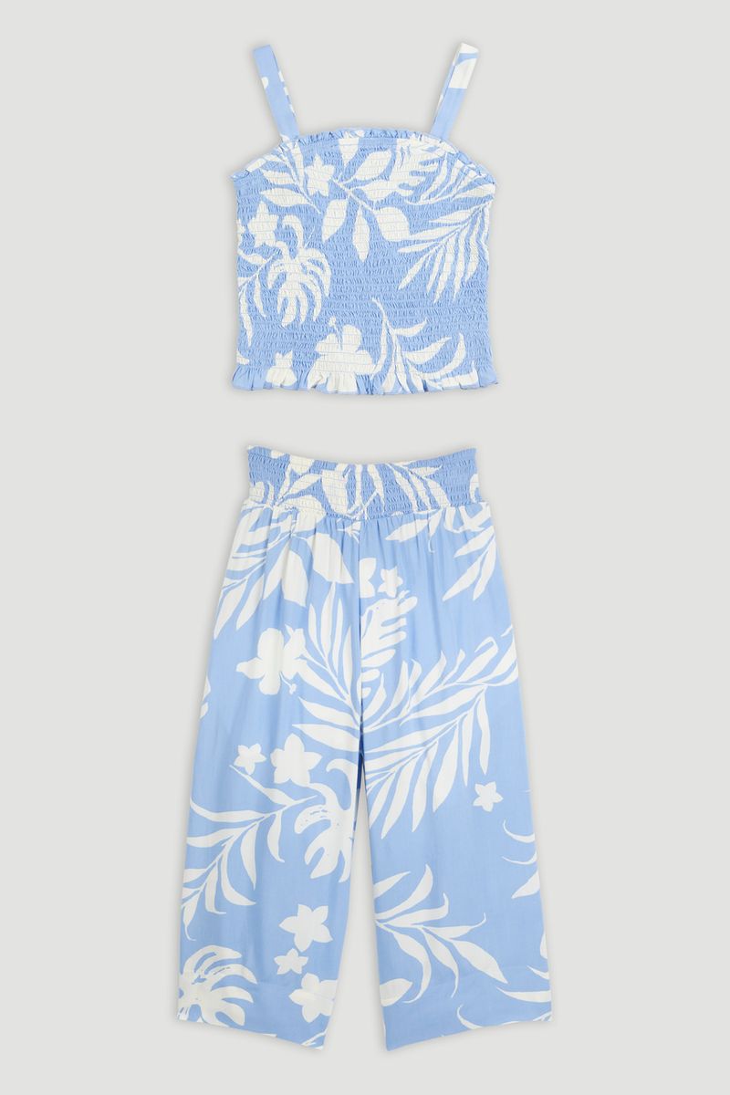 Blue Floral Co-ord Outfit