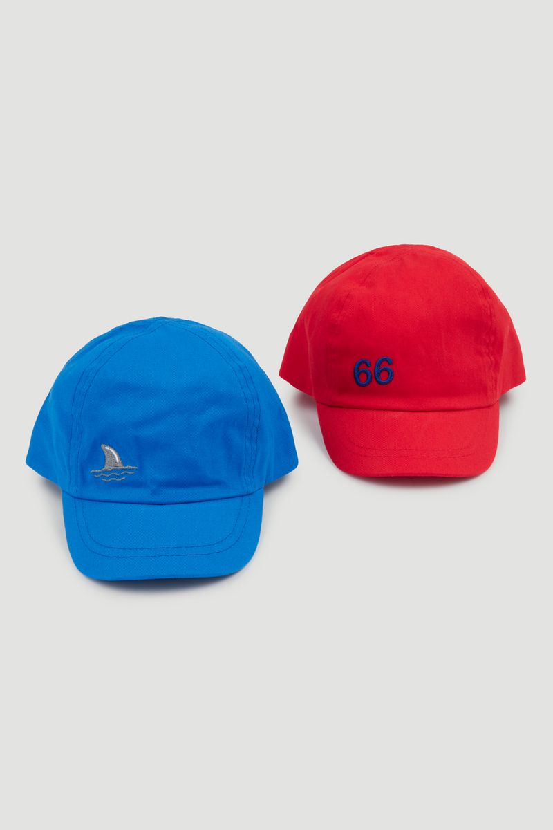2 Pack Red & Blue Caps