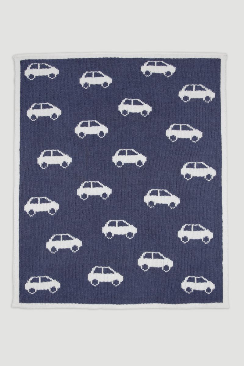 Navy Blue Car Chenille Shawl
