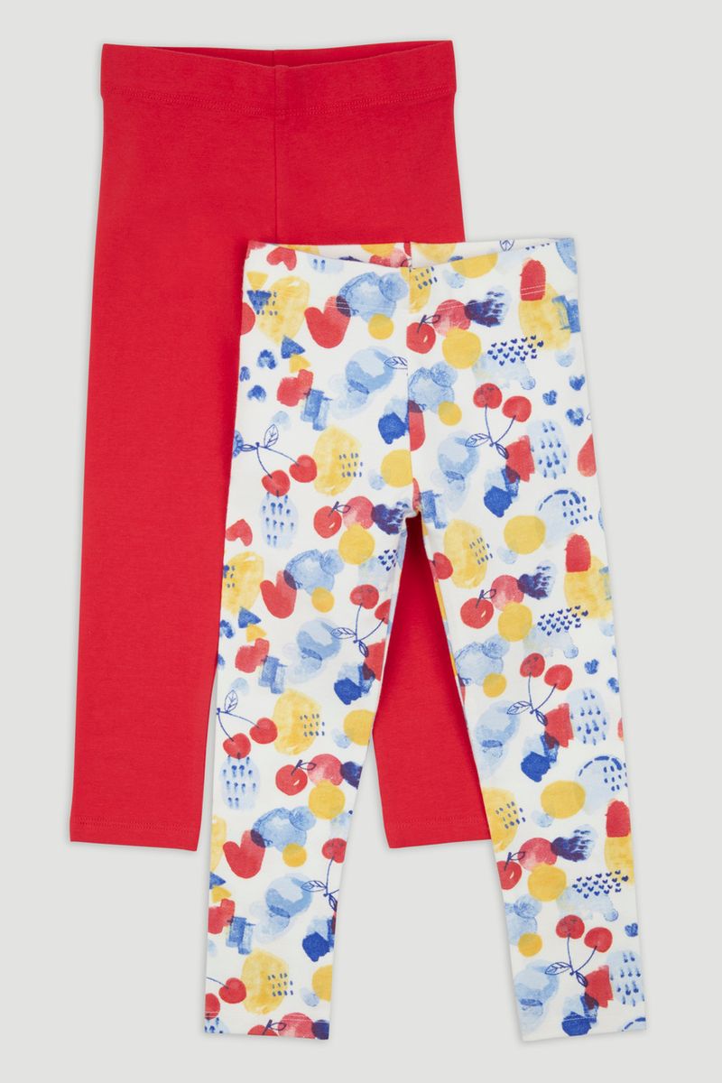 2 Pack Cherry Print Leggings