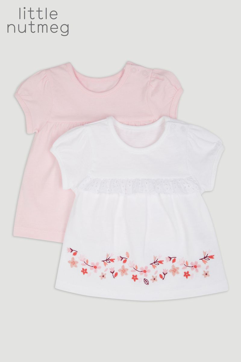 Little Nutmeg 2 Pack Flower T-Shirts