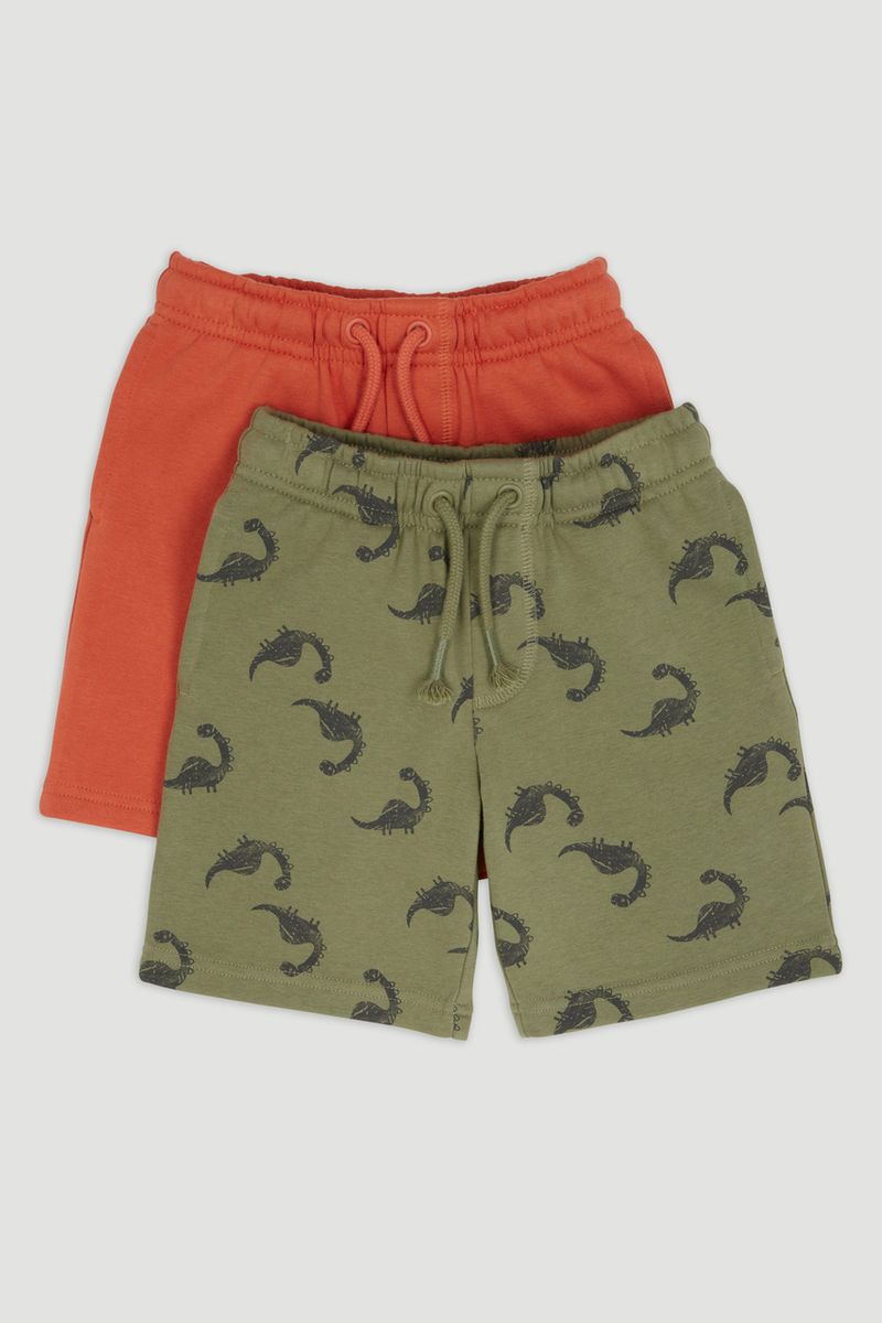 2 Pack Dinosaur Sweat Shorts