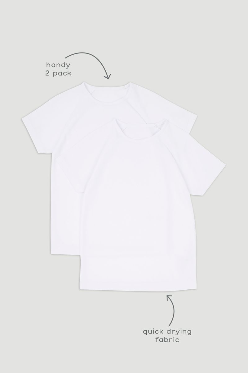 2 Pack White Football T-shirts