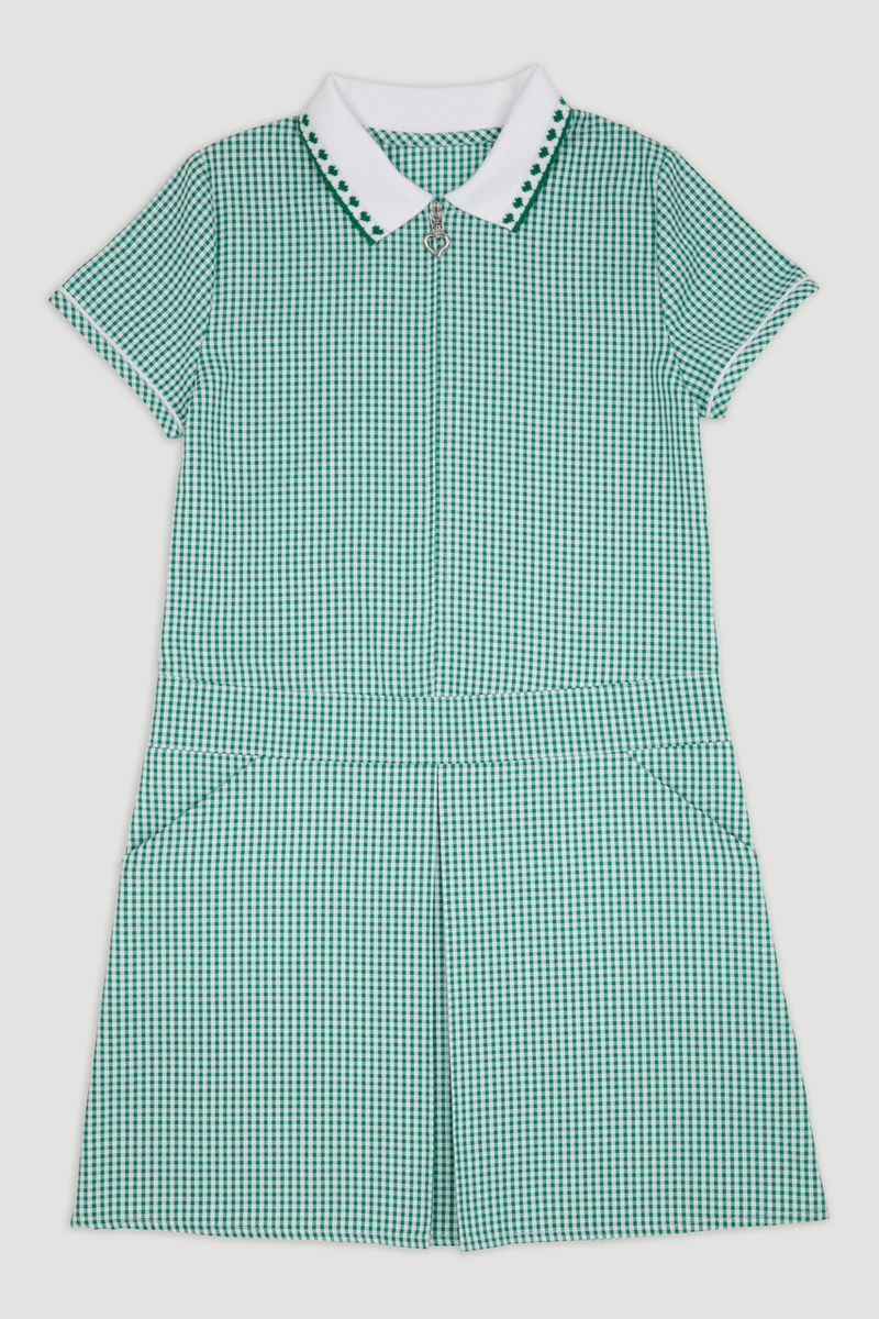 2 Pack Green Sporty Gingham Dress