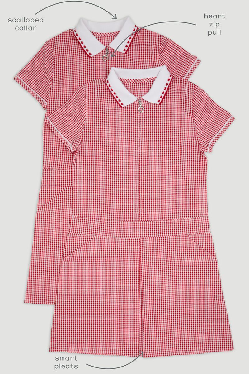 2 Pack Red Gingham Sporty Dresses