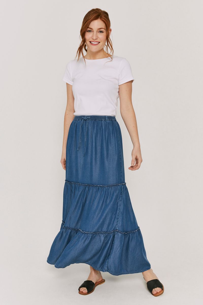 Tiered Maxi Skirt