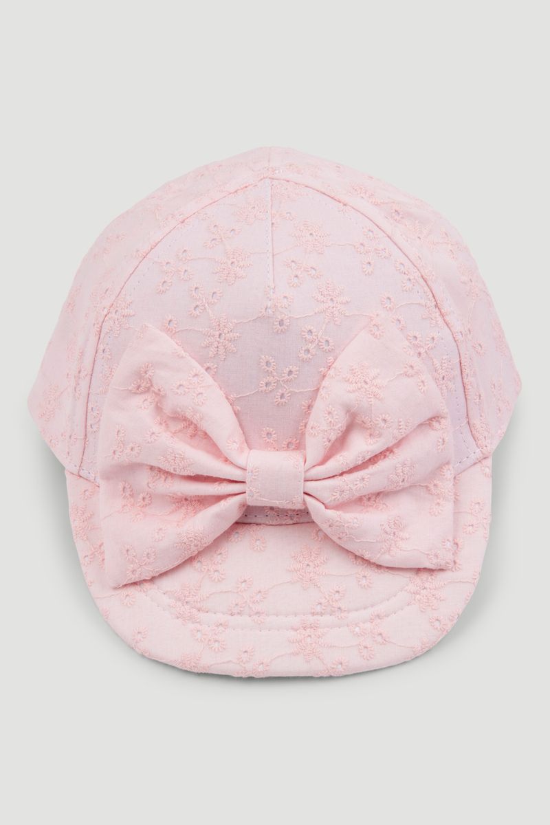 Pink Broderie Cap 3-10yrs