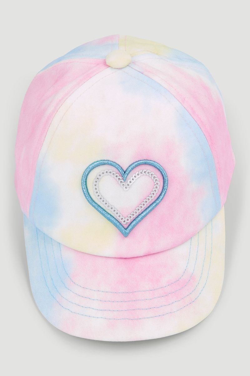 Tie Dye Heart Cap