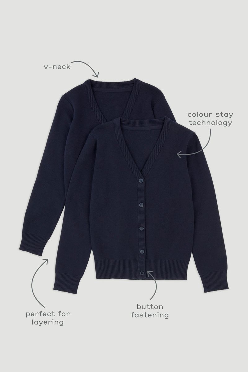 2 Pack Navy Cardigans
