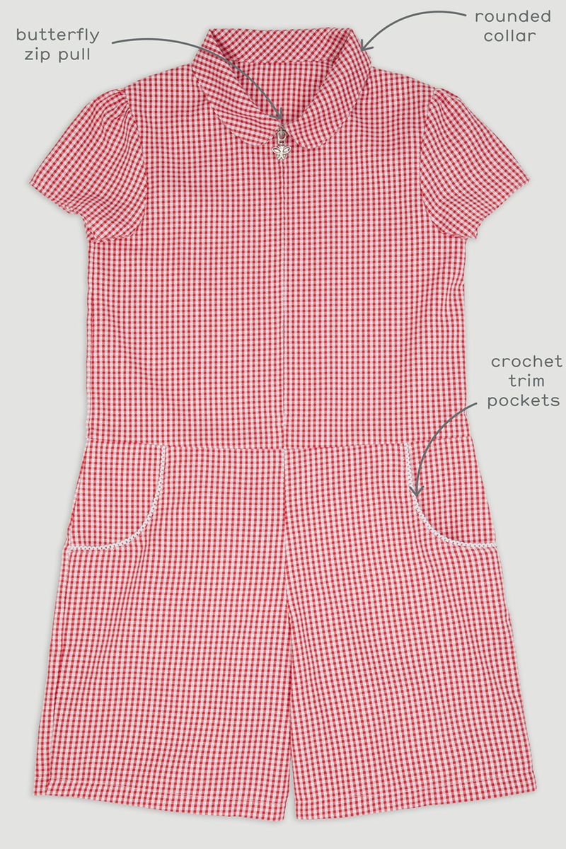 Red Gingham Playsuit