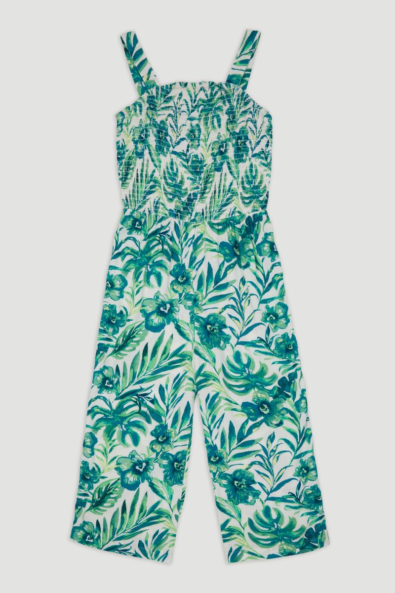 Tropical Print Jumpsuit